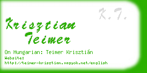krisztian teimer business card